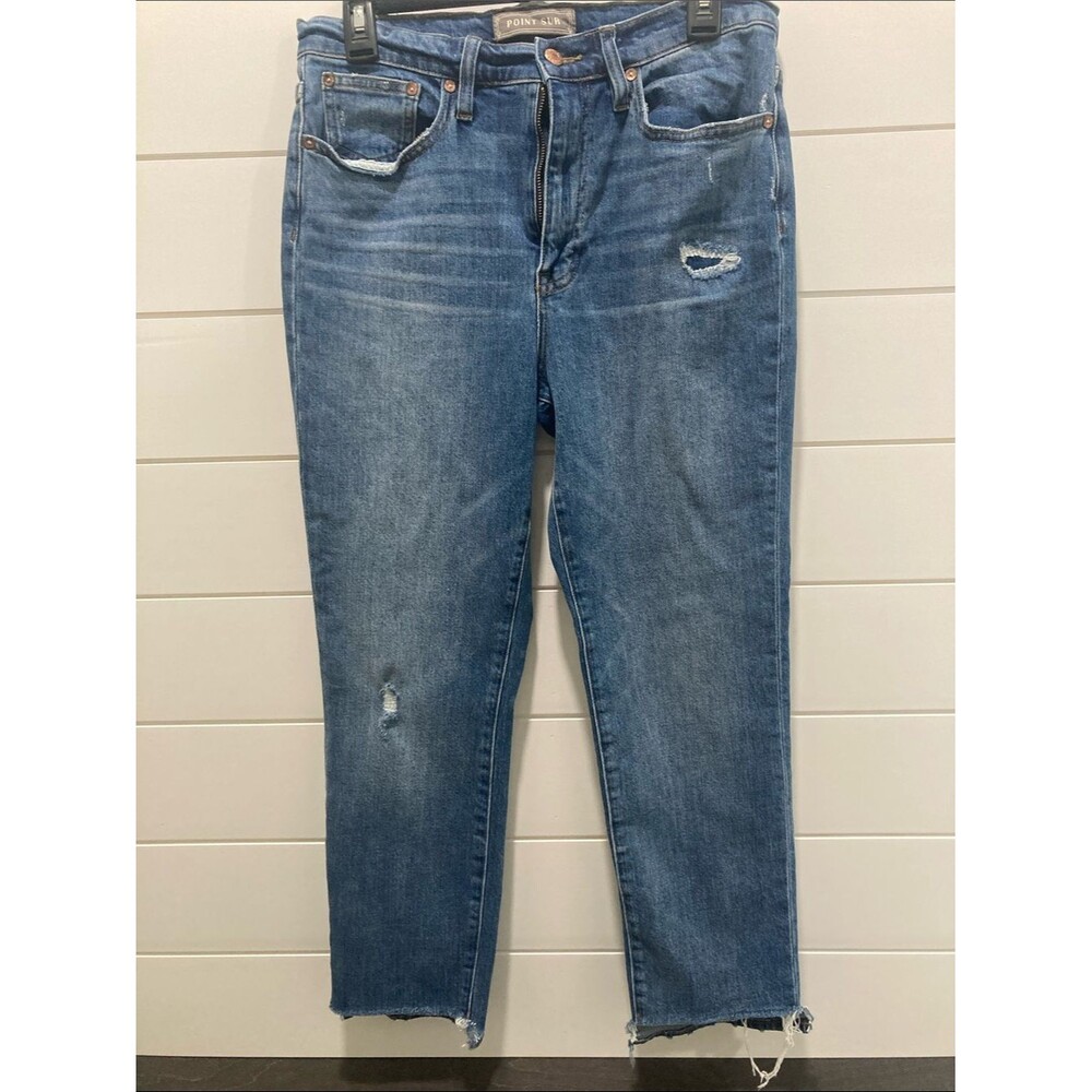 J.Crew Point Sur Shoreditch Straight Distressed Jeans - Style J1996 -Size 28-EUC